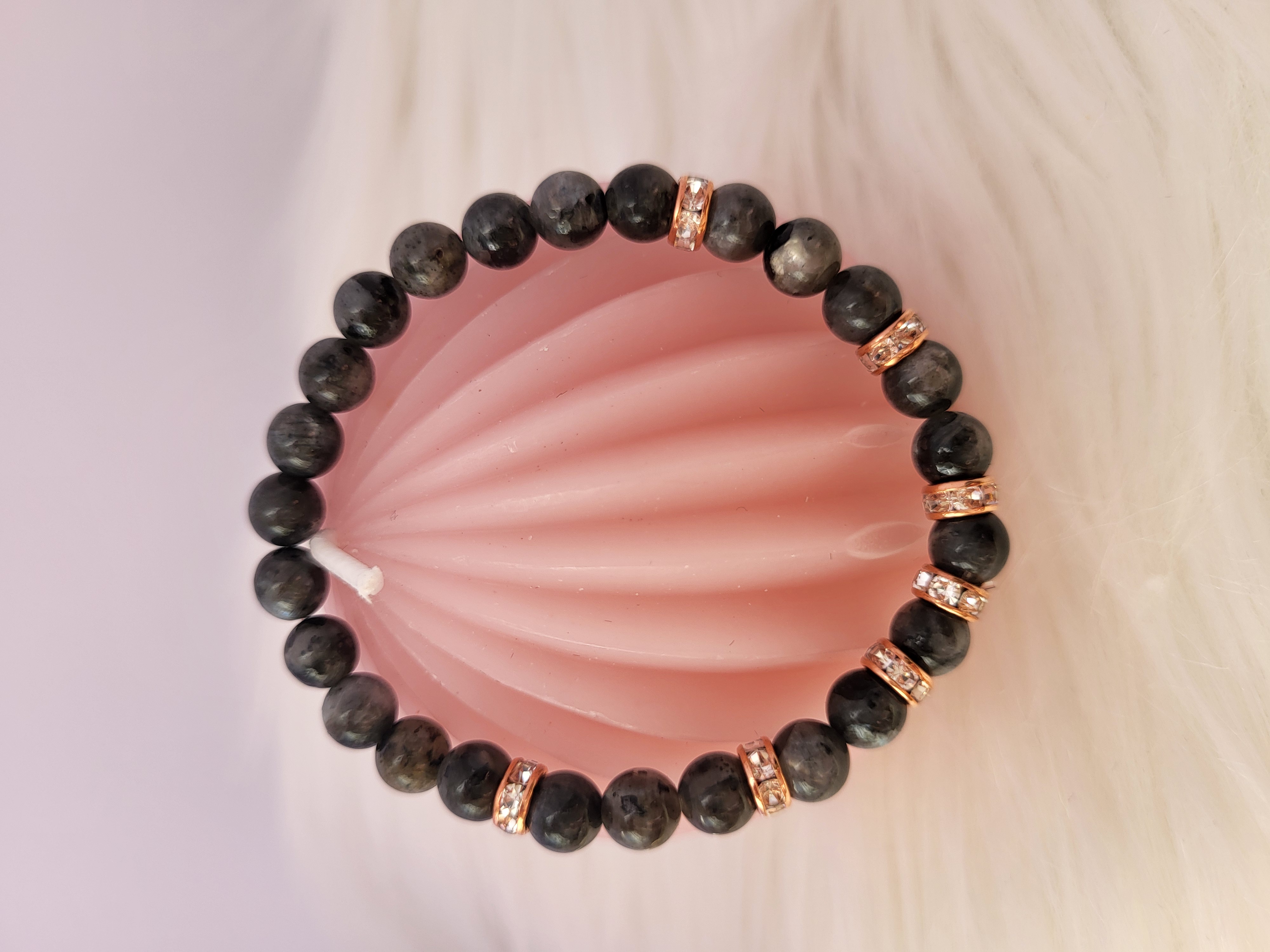 Labradorit, Rose gold köztesekkel